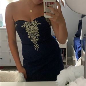 lily pulitzer strapless dress